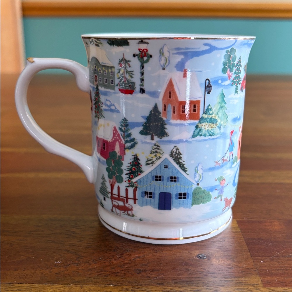 Christmas themed Fine Porcelain Mug with graphics all over - by Monterey Bay